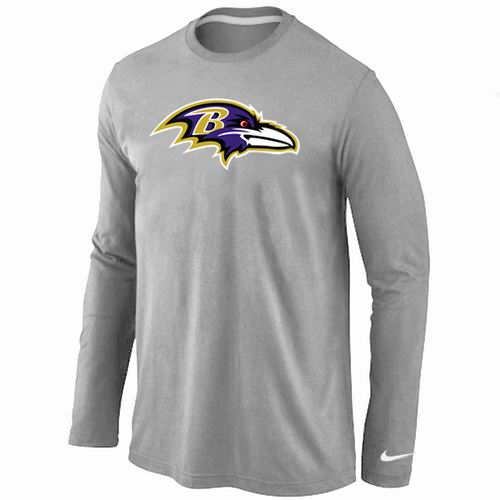 Nike Baltimore Ravens Logo Long Sleeve T-Shirt Gray,We sell and wholesale Nike Baltimore Ravens Logo Long Sleeve T-Shirt Gray on line form chian!