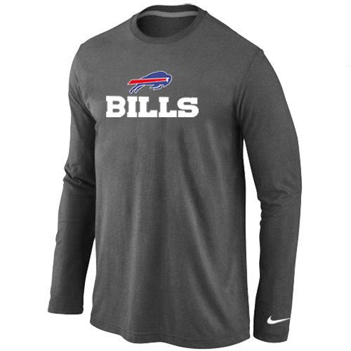 Nike Buffalo Bills Authentic Logo Long Sleeve T-Shirt D.Gray,We sell and wholesale Nike Buffalo Bills Authentic Logo Long Sleeve T-Shirt D.Gray on line form chian!