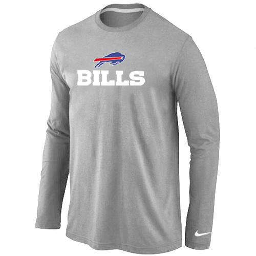 Nike Buffalo Bills Authentic Logo Long Sleeve T-Shirt Gray,We sell and wholesale Nike Buffalo Bills Authentic Logo Long Sleeve T-Shirt Gray on line form chian!