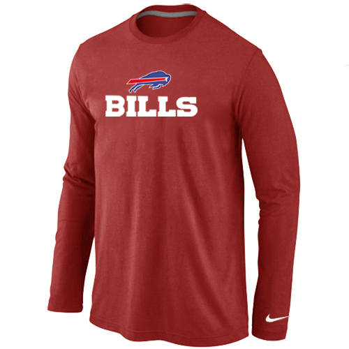 Nike Buffalo Bills Authentic Logo Long Sleeve T-Shirt Red,We sell and wholesale Nike Buffalo Bills Authentic Logo Long Sleeve T-Shirt Red on line form chian!