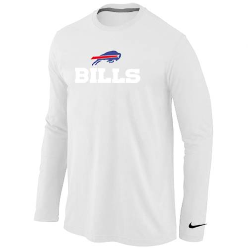 Nike Buffalo Bills Authentic Logo Long Sleeve T-Shirt White,We sell and wholesale Nike Buffalo Bills Authentic Logo Long Sleeve T-Shirt White on line form chian!