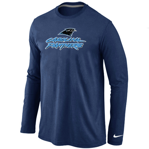 Nike Carolina Panthers Authentic Logo Long Sleeve T-Shirt D.Blue,We sell and wholesale Nike Carolina Panthers Authentic Logo Long Sleeve T-Shirt D.Blue on line form chian!