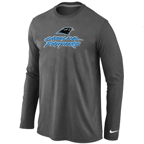 Nike Carolina Panthers Authentic Logo Long Sleeve T-Shirt D.Gray,We sell and wholesale Nike Carolina Panthers Authentic Logo Long Sleeve T-Shirt D.Gray on line form chian!