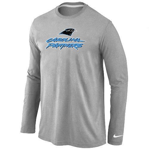 Nike Carolina Panthers Authentic Logo Long Sleeve T-Shirt Gray,We sell and wholesale Nike Carolina Panthers Authentic Logo Long Sleeve T-Shirt Gray on line form chian!