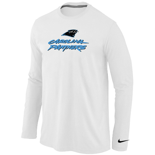 Nike Carolina Panthers Authentic Logo Long Sleeve T-Shirt White,We sell and wholesale Nike Carolina Panthers Authentic Logo Long Sleeve T-Shirt White on line form chian!