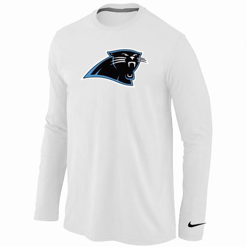 Nike Carolina Panthers Logo Long Sleeve T-Shirt White,We sell and wholesale Nike Carolina Panthers Logo Long Sleeve T-Shirt White on line form chian!