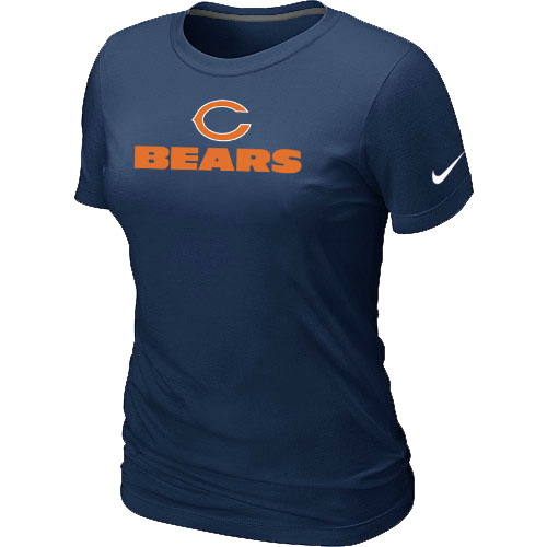 Nike Chicago Bears Authentic logo Women's T-Shirt D.blue,We sell and wholesale Nike Chicago Bears Authentic logo Women's T-Shirt D.blue on line form chian!