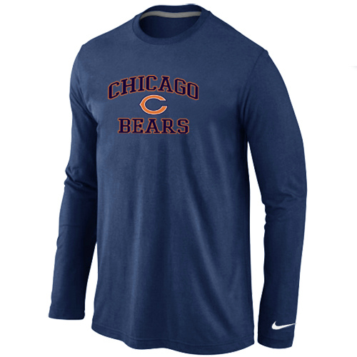 Nike Chicago Bears Heart & Soul Long Sleeve T-Shirt D.Blue,We sell and wholesale Nike Chicago Bears Heart & Soul Long Sleeve T-Shirt D.Blue on line form chian!