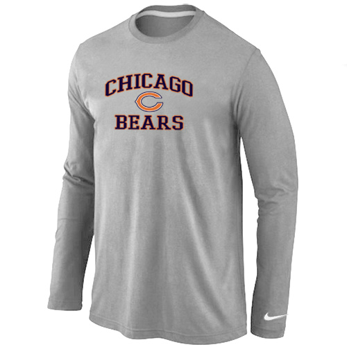 Nike Chicago Bears Heart & Soul Long Sleeve T-Shirt Gray,We sell and wholesale Nike Chicago Bears Heart & Soul Long Sleeve T-Shirt Gray on line form chian!