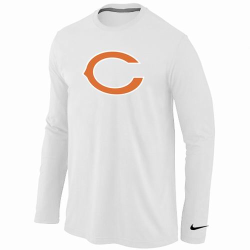 Nike Chicago Bears Logo Long Sleeve T-Shirt White,We sell and wholesale Nike Chicago Bears Logo Long Sleeve T-Shirt White on line form chian!