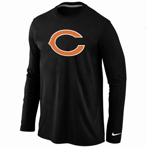 Nike Chicago Bears Logo Long Sleeve T-Shirt black,We sell and wholesale Nike Chicago Bears Logo Long Sleeve T-Shirt black on line form chian!