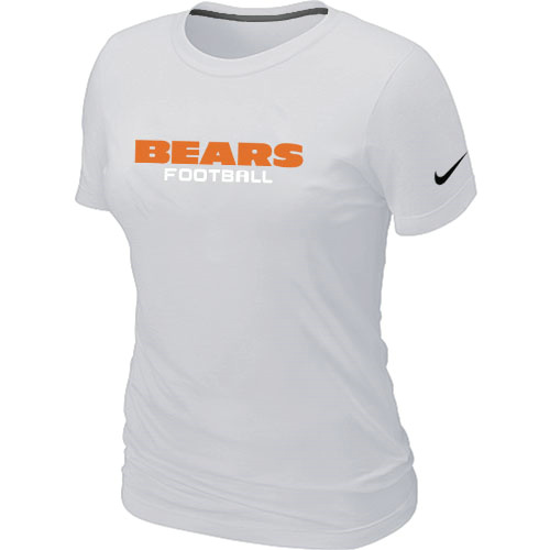 Nike Chicago Bears Sideline Legend Authentic Font Women's T-Shirt White,We sell and wholesale Nike Chicago Bears Sideline Legend Authentic Font Women's T-Shirt White on line form chian!