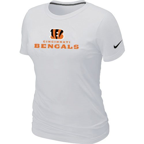 Nike Cincinnati Bengals Authentic Logo Women's T-Shirt - White,We sell and wholesale Nike Cincinnati Bengals Authentic Logo Women's T-Shirt - White on line form chian!