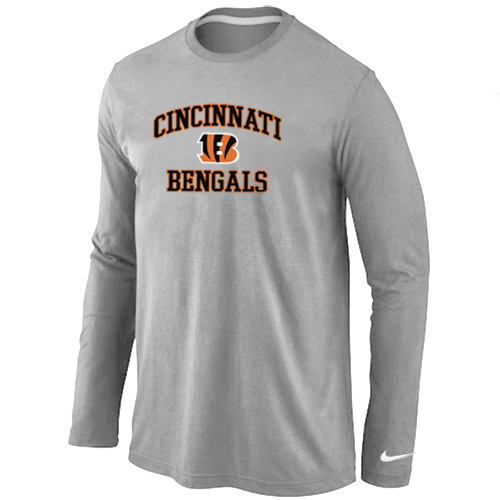 Nike Cincinnati Bengals Heart & Soul Long Sleeve T-Shirt Gray,We sell and wholesale Nike Cincinnati Bengals Heart & Soul Long Sleeve T-Shirt Gray on line form chian!