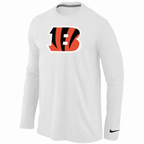 Nike Cincinnati Bengals Logo Long Sleeve T-Shirt White,We sell and wholesale Nike Cincinnati Bengals Logo Long Sleeve T-Shirt White on line form chian!