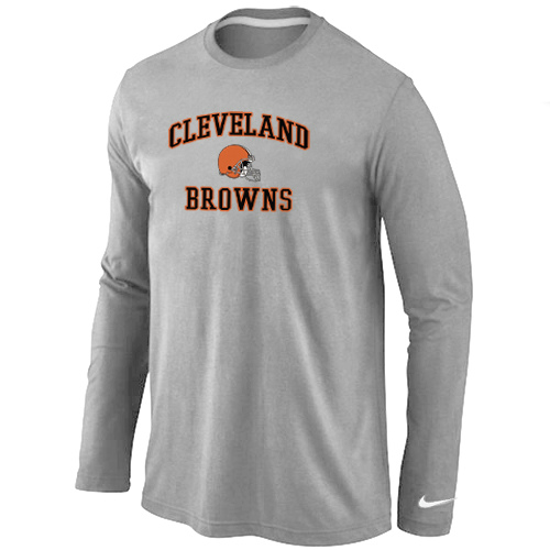 Nike Cleveland Browns Heart & Soul Long Sleeve T-Shirt Gray,We sell and wholesale Nike Cleveland Browns Heart & Soul Long Sleeve T-Shirt Gray on line form chian!