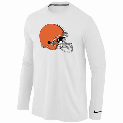 Nike Cleveland Browns Logo Long Sleeve T-Shirt White,We sell and wholesale Nike Cleveland Browns Logo Long Sleeve T-Shirt White on line form chian!