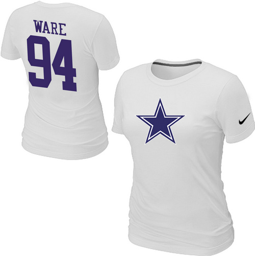 Nike Dallas Cowboys 94 WARE Name & Number Women's T-Shirt White,We sell and wholesale Nike Dallas Cowboys 94 WARE Name & Number Women's T-Shirt White on line form chian!