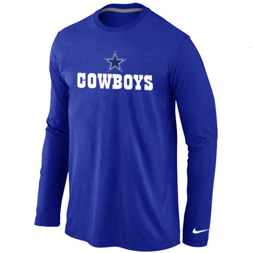 Nike Dallas Cowboys Authentic Logo Long Sleeve T-Shirt Blue,We sell and wholesale Nike Dallas Cowboys Authentic Logo Long Sleeve T-Shirt Blue on line form chian!