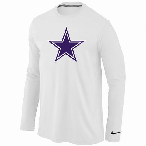 Nike Dallas Cowboys Logo Long Sleeve T-Shirt White,We sell and wholesale Nike Dallas Cowboys Logo Long Sleeve T-Shirt White on line form chian!