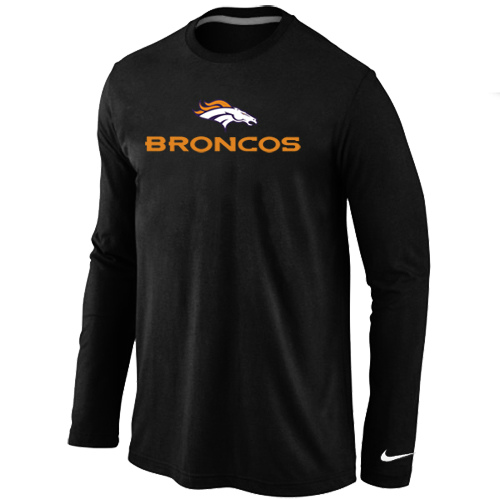 Nike Denver Broncos Authentic Logo Long Sleeve T-Shirt Black,We sell and wholesale Nike Denver Broncos Authentic Logo Long Sleeve T-Shirt Black on line form chian!