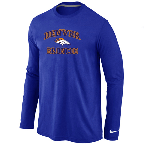 Nike Denver Broncos Heart & Soul Long Sleeve T-Shirt Blue,We sell and wholesale Nike Denver Broncos Heart & Soul Long Sleeve T-Shirt Blue on line form chian!