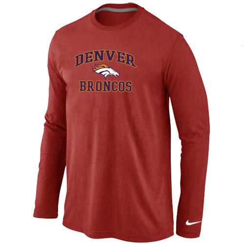 Nike Denver Broncos Heart & Soul Long Sleeve T-Shirt Red,We sell and wholesale Nike Denver Broncos Heart & Soul Long Sleeve T-Shirt Red on line form chian!