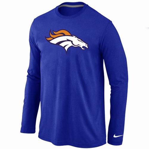 Nike Denver Broncos Logo Long Sleeve T-Shirt Blue,We sell and wholesale Nike Denver Broncos Logo Long Sleeve T-Shirt Blue on line form chian!