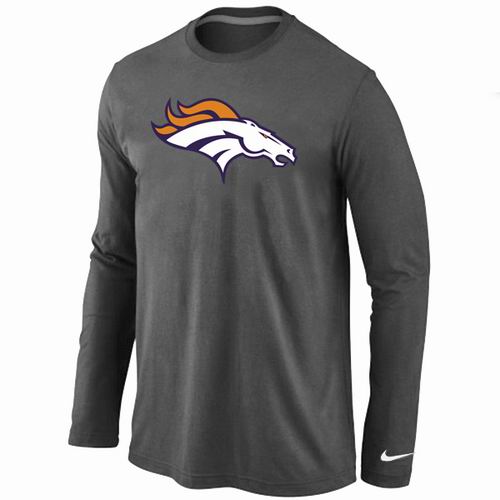 Nike Denver Broncos Logo Long Sleeve T-Shirt D.Gray,We sell and wholesale Nike Denver Broncos Logo Long Sleeve T-Shirt D.Gray on line form chian!
