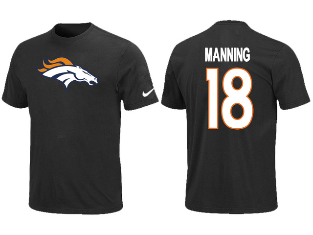 Nike Denver Broncos Peyton 18 Manning Name & Number T-Shirt Black,We sell and wholesale Nike Denver Broncos Peyton 18 Manning Name & Number T-Shirt Black on line form chian!