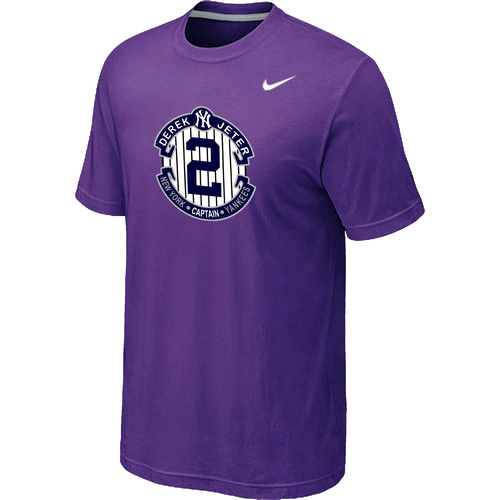 Nike Derek Jeter New York Yankees Official Final Season Commemorative Logo T-Shirt Purple,We sell and wholesale Nike Derek Jeter New York Yankees Official Final Season Commemorative Logo T-Shirt Purple on line form chian!