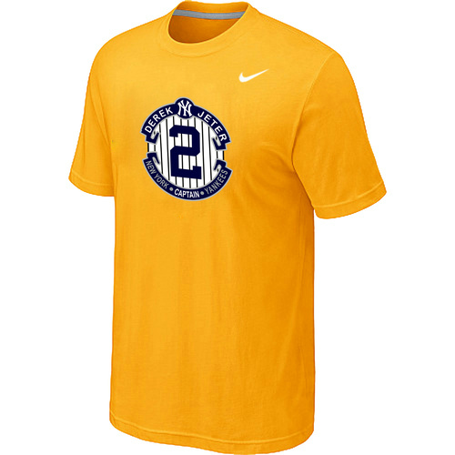 Nike Derek Jeter New York Yankees Official Final Season Commemorative Logo T-Shirt Yellow,We sell and wholesale Nike Derek Jeter New York Yankees Official Final Season Commemorative Logo T-Shirt Yellow on line form chian!