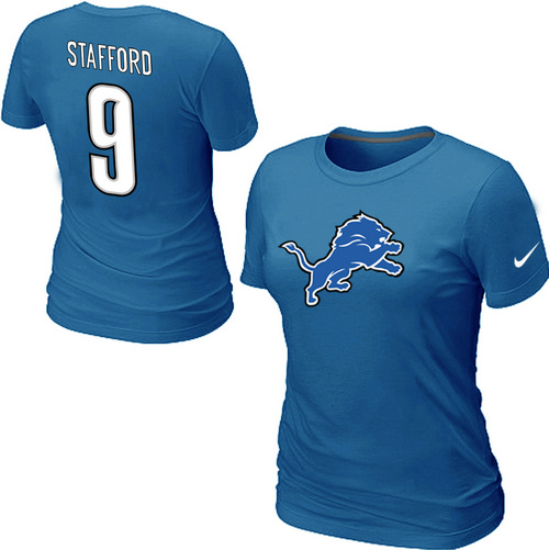 Nike Detroit Lions 9 Matthew Stafford Name & Number Women's T-Shirt,We sell and wholesale Nike Detroit Lions 9 Matthew Stafford Name & Number Women's T-Shirt on line form chian!
