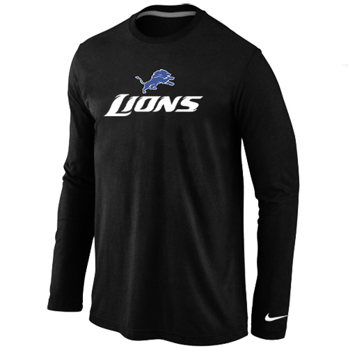 Nike Detroit Lions Authentic Logo Long Sleeve T-Shirt Black,We sell and wholesale Nike Detroit Lions Authentic Logo Long Sleeve T-Shirt Black on line form chian!
