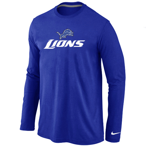 Nike Detroit Lions Authentic Logo Long Sleeve T-Shirt Blue,We sell and wholesale Nike Detroit Lions Authentic Logo Long Sleeve T-Shirt Blue on line form chian!