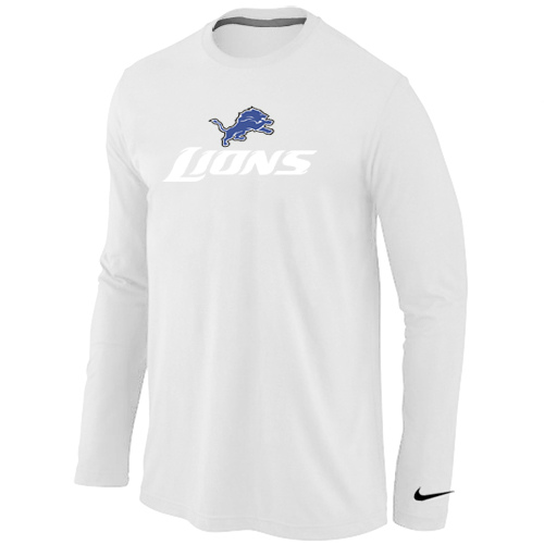 Nike Detroit Lions Authentic Logo Long Sleeve T-Shirt White,We sell and wholesale Nike Detroit Lions Authentic Logo Long Sleeve T-Shirt White on line form chian!