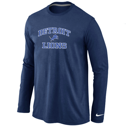 Nike Detroit Lions Heart & Soul Long Sleeve T-Shirt D.Blue,We sell and wholesale Nike Detroit Lions Heart & Soul Long Sleeve T-Shirt D.Blue on line form chian!