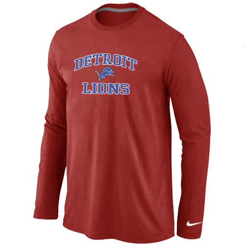 Nike Detroit Lions Heart & Soul Long Sleeve T-Shirt Red,We sell and wholesale Nike Detroit Lions Heart & Soul Long Sleeve T-Shirt Red on line form chian!