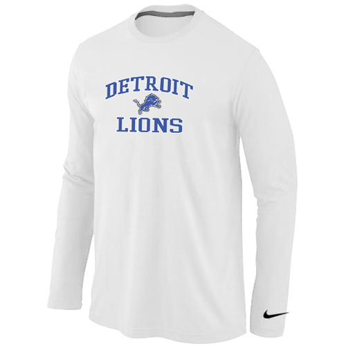 Nike Detroit Lions Heart & Soul Long Sleeve T-Shirt White,We sell and wholesale Nike Detroit Lions Heart & Soul Long Sleeve T-Shirt White on line form chian!