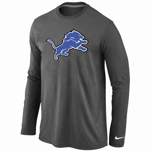 Nike Detroit Lions Logo Long Sleeve T-Shirt D.Gray,We sell and wholesale Nike Detroit Lions Logo Long Sleeve T-Shirt D.Gray on line form chian!