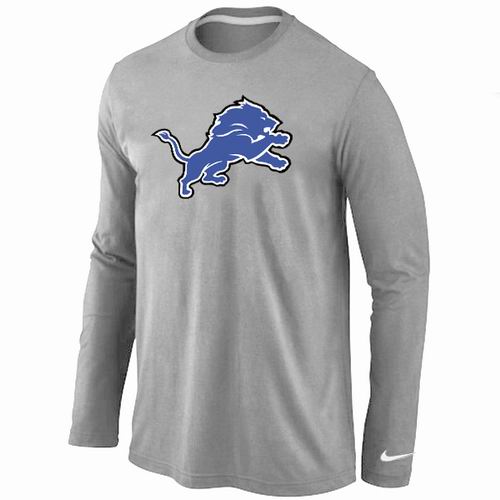 Nike Detroit Lions Logo Long Sleeve T-Shirt Gray,We sell and wholesale Nike Detroit Lions Logo Long Sleeve T-Shirt Gray on line form chian!
