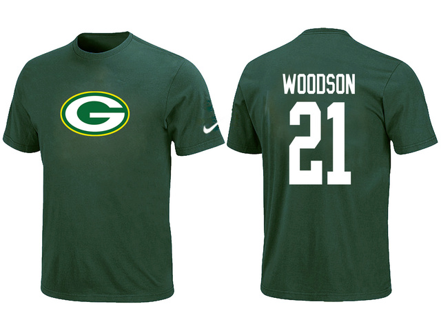 Nike Green Bay Packers 21 WOODSON Name & Number T-Shirt Green,We sell and wholesale Nike Green Bay Packers 21 WOODSON Name & Number T-Shirt Green on line form chian!