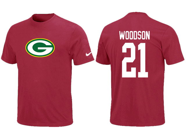 Nike Green Bay Packers 21 WOODSON Name & Number T-Shirt Red,We sell and wholesale Nike Green Bay Packers 21 WOODSON Name & Number T-Shirt Red on line form chian!