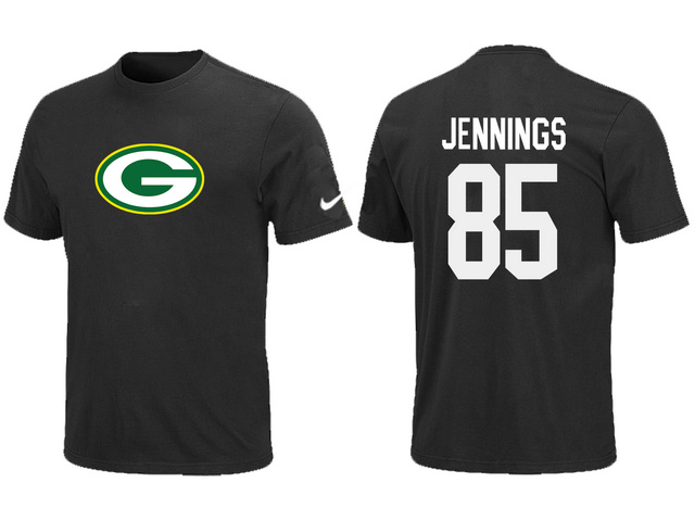 Nike Green Bay Packers 85 JENNNGS Name & Number T-Shirt Black,We sell and wholesale Nike Green Bay Packers 85 JENNNGS Name & Number T-Shirt Black on line form chian!