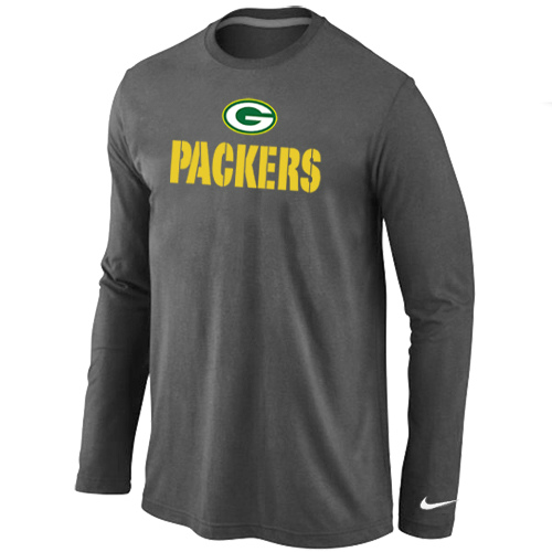Nike Green Bay Packers Authentic Logo Long Sleeve T-Shirt Dark grey,We sell and wholesale Nike Green Bay Packers Authentic Logo Long Sleeve T-Shirt Dark grey on line form chian!
