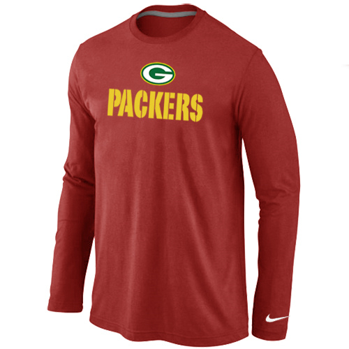 Nike Green Bay Packers Authentic Logo Long Sleeve T-Shirt Red,We sell and wholesale Nike Green Bay Packers Authentic Logo Long Sleeve T-Shirt Red on line form chian!