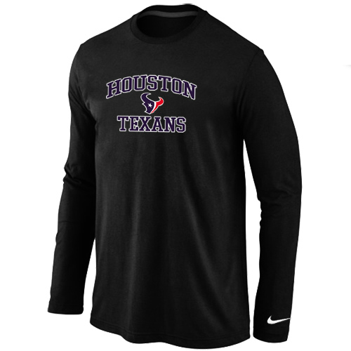 Nike Houston Texans  Heart & Soul Long Sleeve T-Shirt Black,We sell and wholesale Nike Houston Texans  Heart & Soul Long Sleeve T-Shirt Black on line form chian!