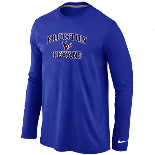 Nike Houston Texans  Heart & Soul Long Sleeve T-Shirt Blue,We sell and wholesale Nike Houston Texans  Heart & Soul Long Sleeve T-Shirt Blue on line form chian!