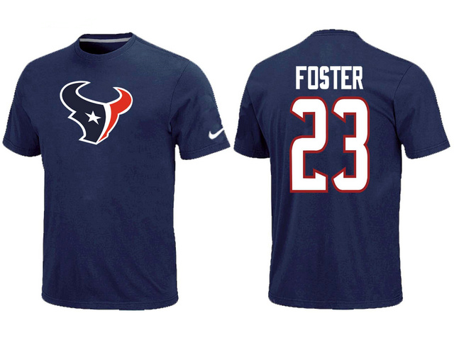 Nike Houston Texans 23 FOSTER Name & Number Blue T-Shirt,We sell and wholesale Nike Houston Texans 23 FOSTER Name & Number Blue T-Shirt on line form chian!