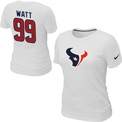 Nike Houston Texans 99 Watt Name & Number White Women's T-Shirt,We sell and wholesale Nike Houston Texans 99 Watt Name & Number White Women's T-Shirt on line form chian!